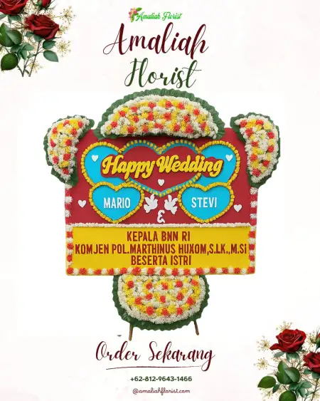 Papan Bunga Pernikahan Sukaharja